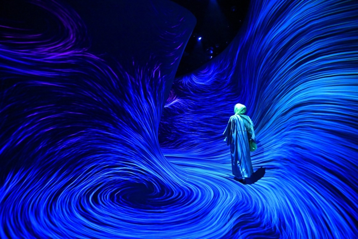 teamLab colourful nature installation